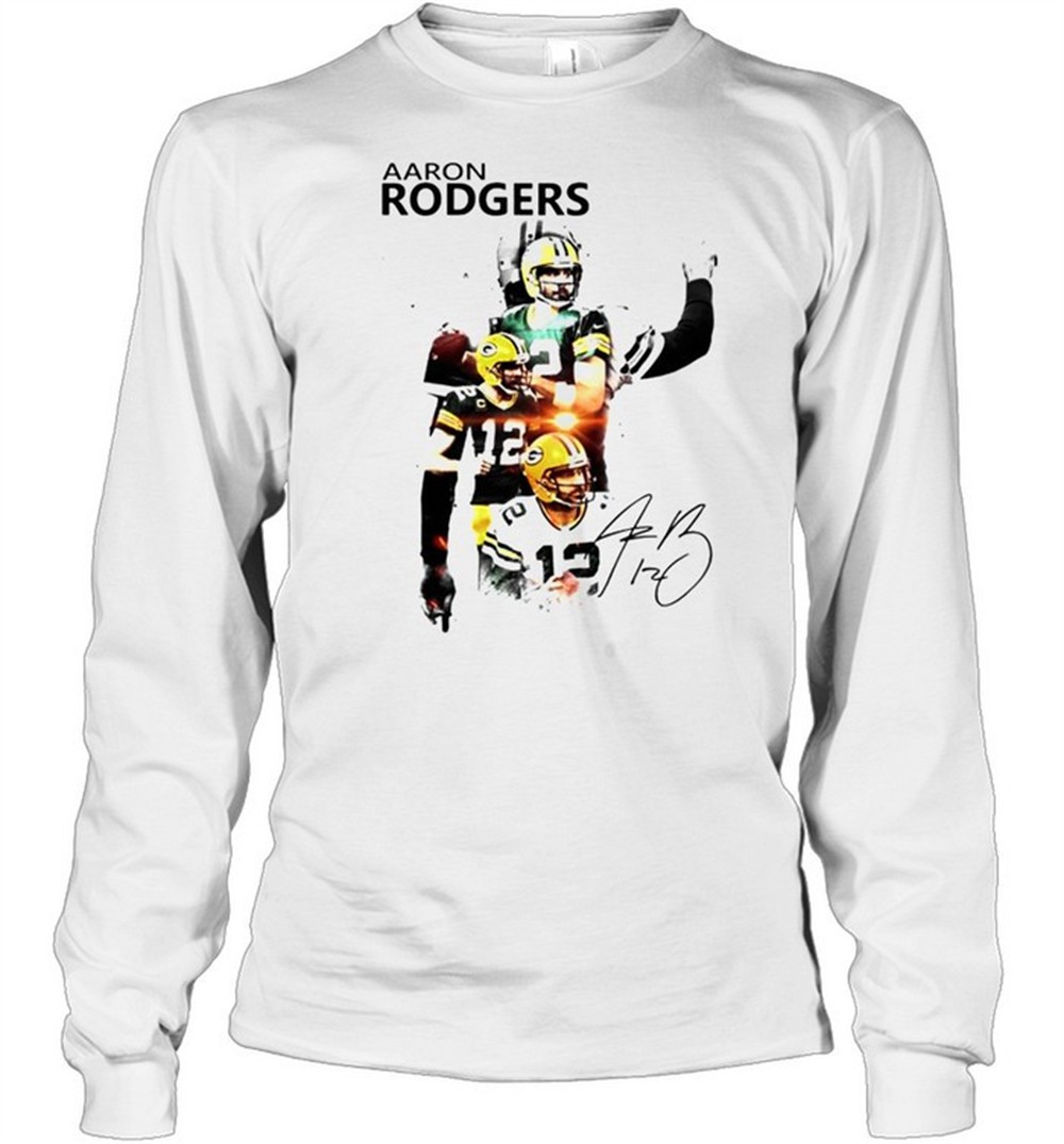aaron-rodgers-green-bay-packers-signature-t-shirt-hxfxgndh Aaron Rodgers Green Bay Packers signature t-shirt