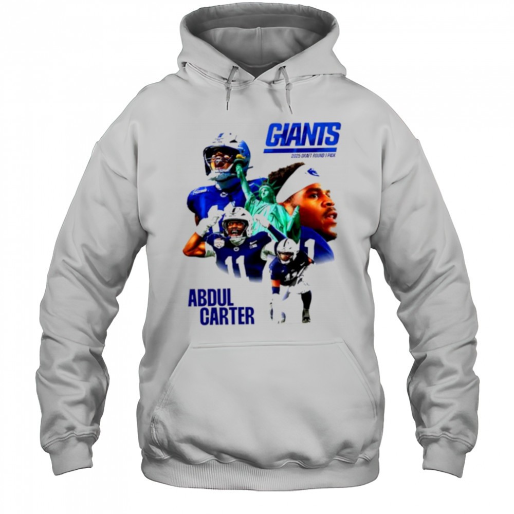 Abdul Carter NY Giants 2025 Draft round 1 pick shirt