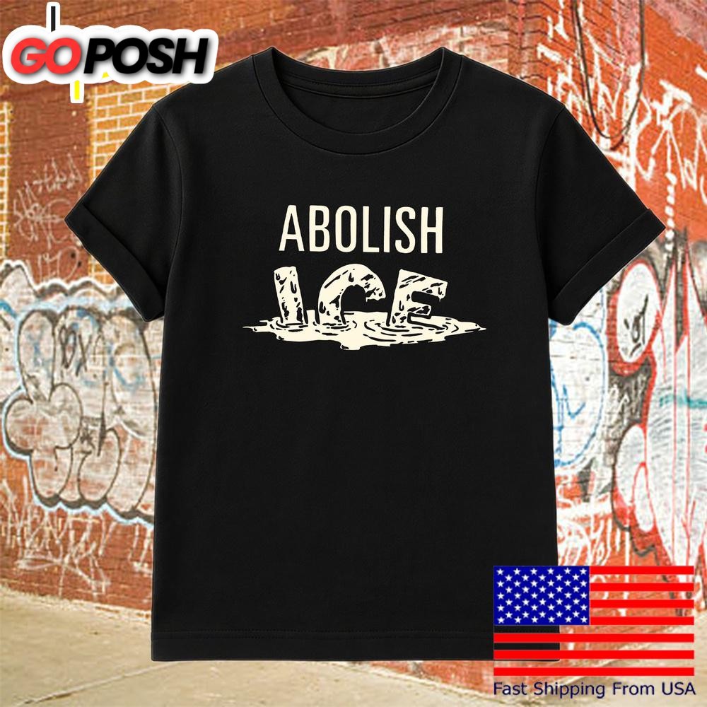 Abolish Ice Melting Patch Style Protest Graphic T Shirt
