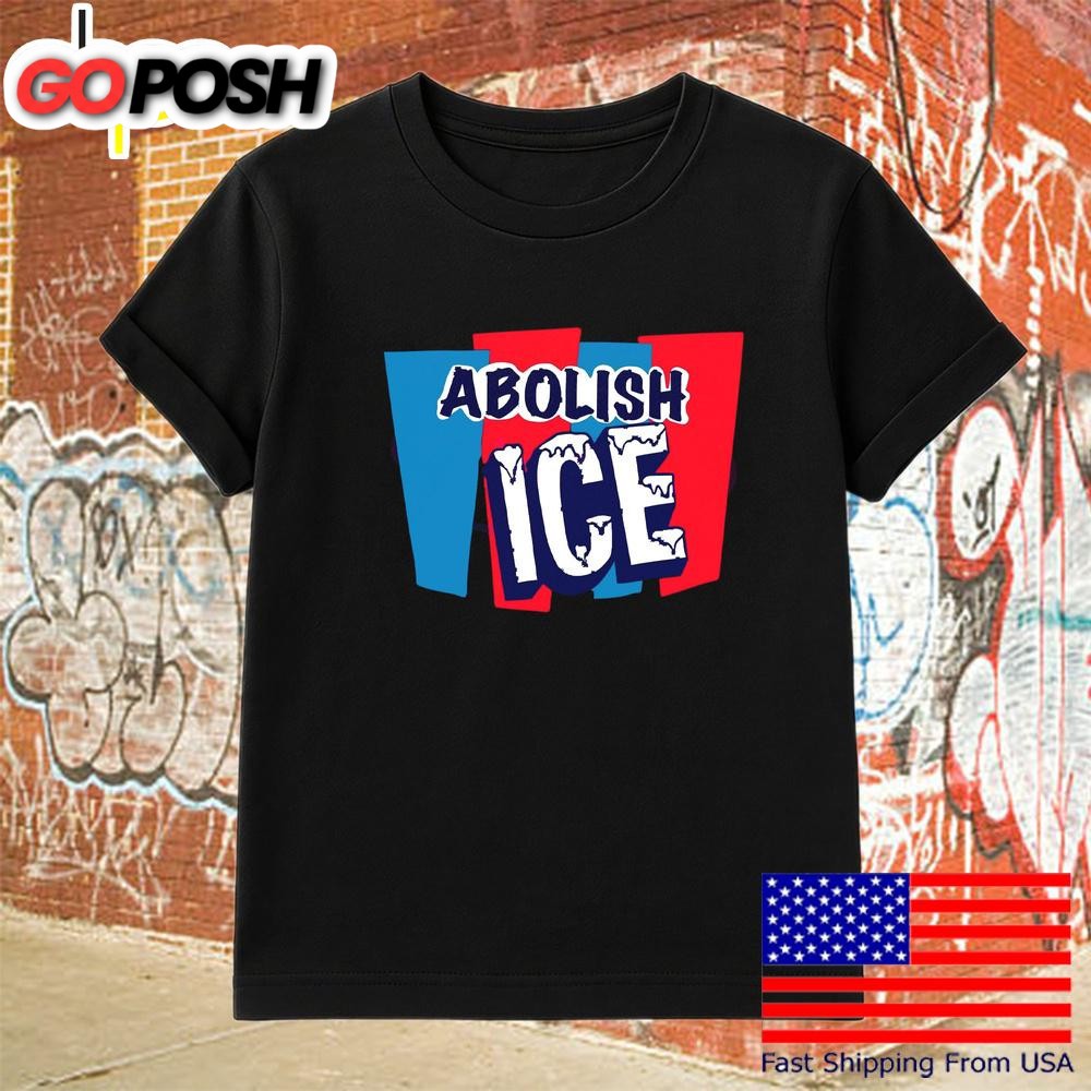 Abolish Ice Pro Immigration Rights Graphic Red Blue T Shirt