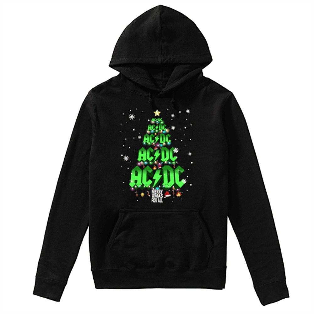 AC DC tree Christmas merry Xmas for all shirt