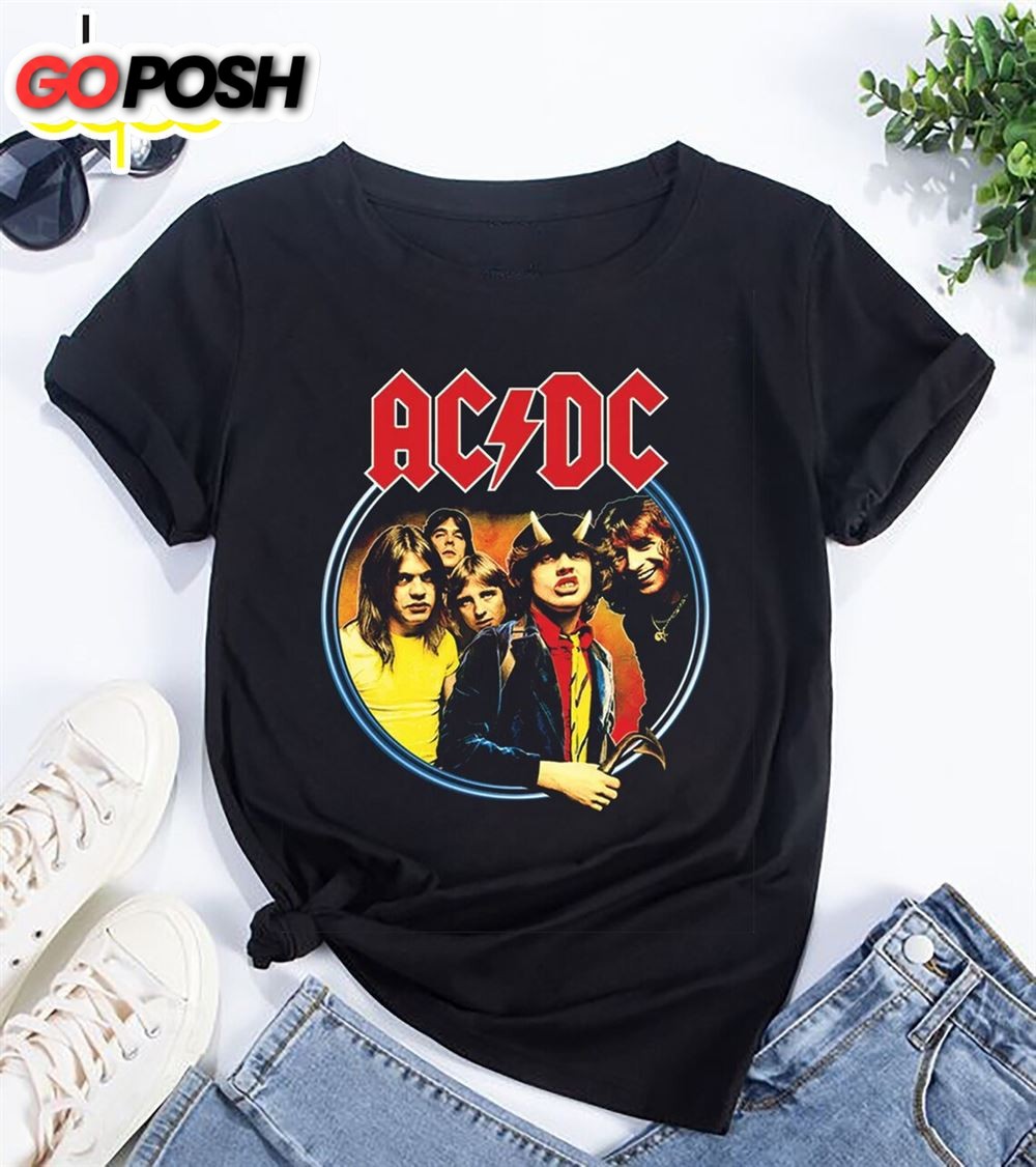Acdc Band 90s Vintage Shirt, Acdc Band Shirt, Rock Band Acdc Pwr Up 2025 World Tour Shirt