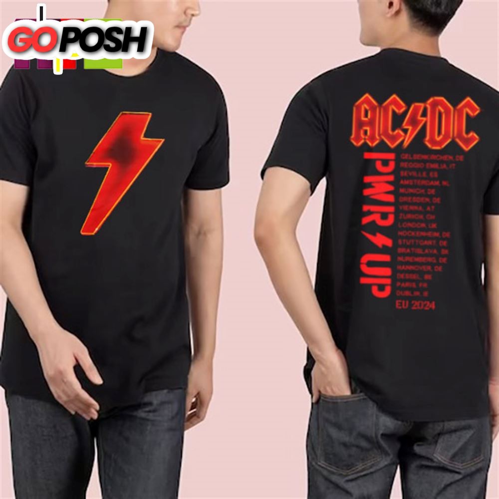 Acdc Power Up Tour Europe 2024 Essentials T-Shirt