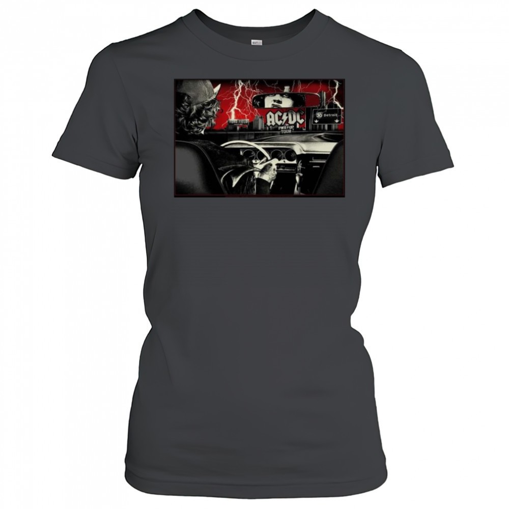 acdc-pwr-up-detroit-2025-at-ford-field-michigan-on-april-30-2025-angus-young-rid-bhbtlz4l ACDC PWR Up Detroit 2025 At Ford Field Michigan On April 30 2025 Angus Young Riding A Car Shirt