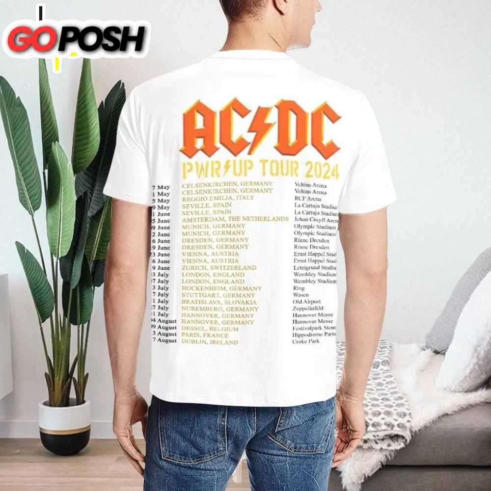 ACDC PWR UP Tour 2025 Unisex T-Shirt Tour 2025
