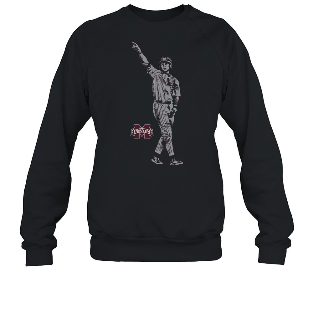 Ace Reese Mississippi State Bulldogs Baseball Illustrated Maroon NCAA 2025 T-shirt