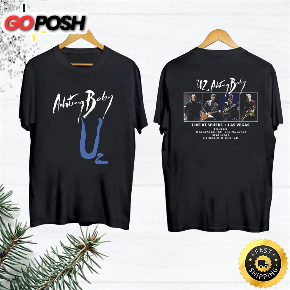 Achtung Baby Tour 2023 U2 Band Tshirt Achtung Baby Live Shirt