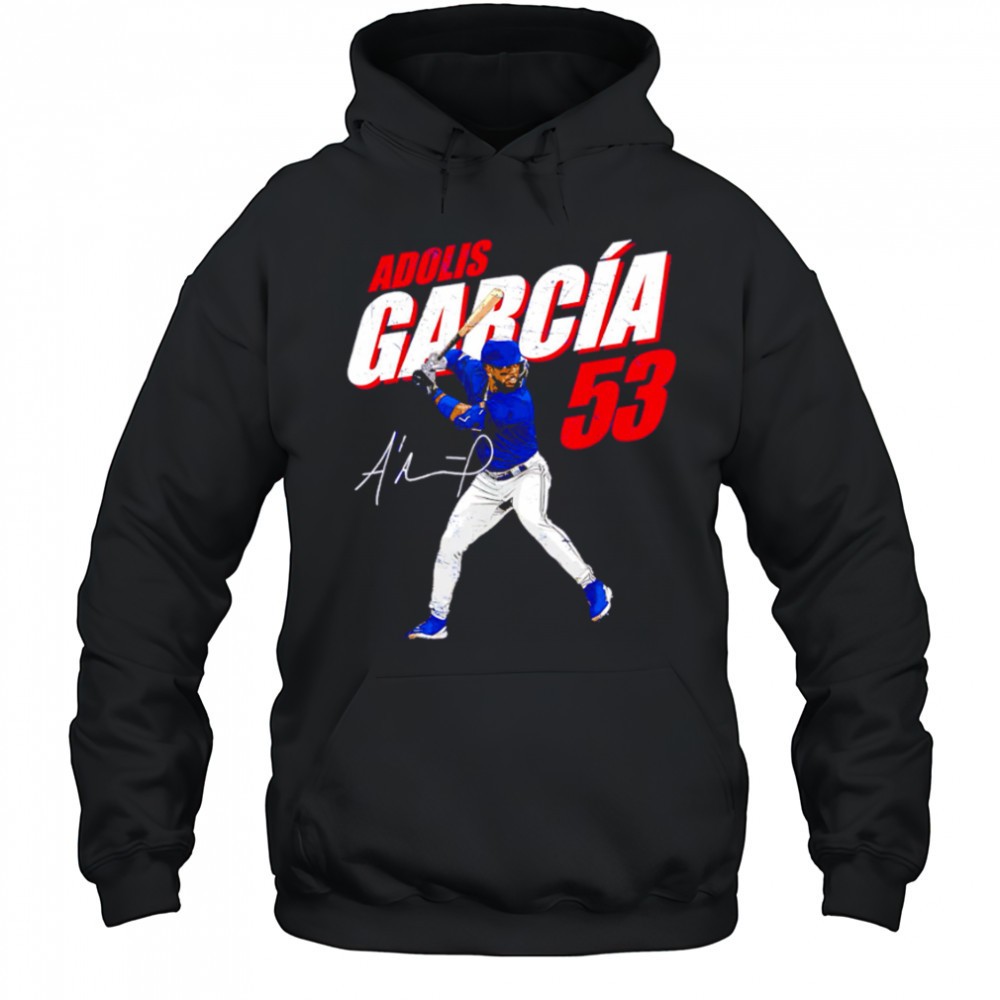 Adolis Garcia #53 Texas Baseball Players signature retro shirt
