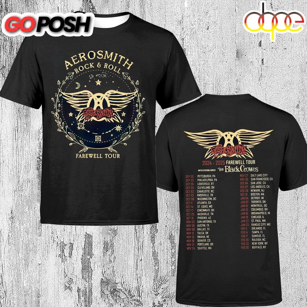 Aerosmith 2024-2025 North American Farewell Tour Unisex T-Shirt