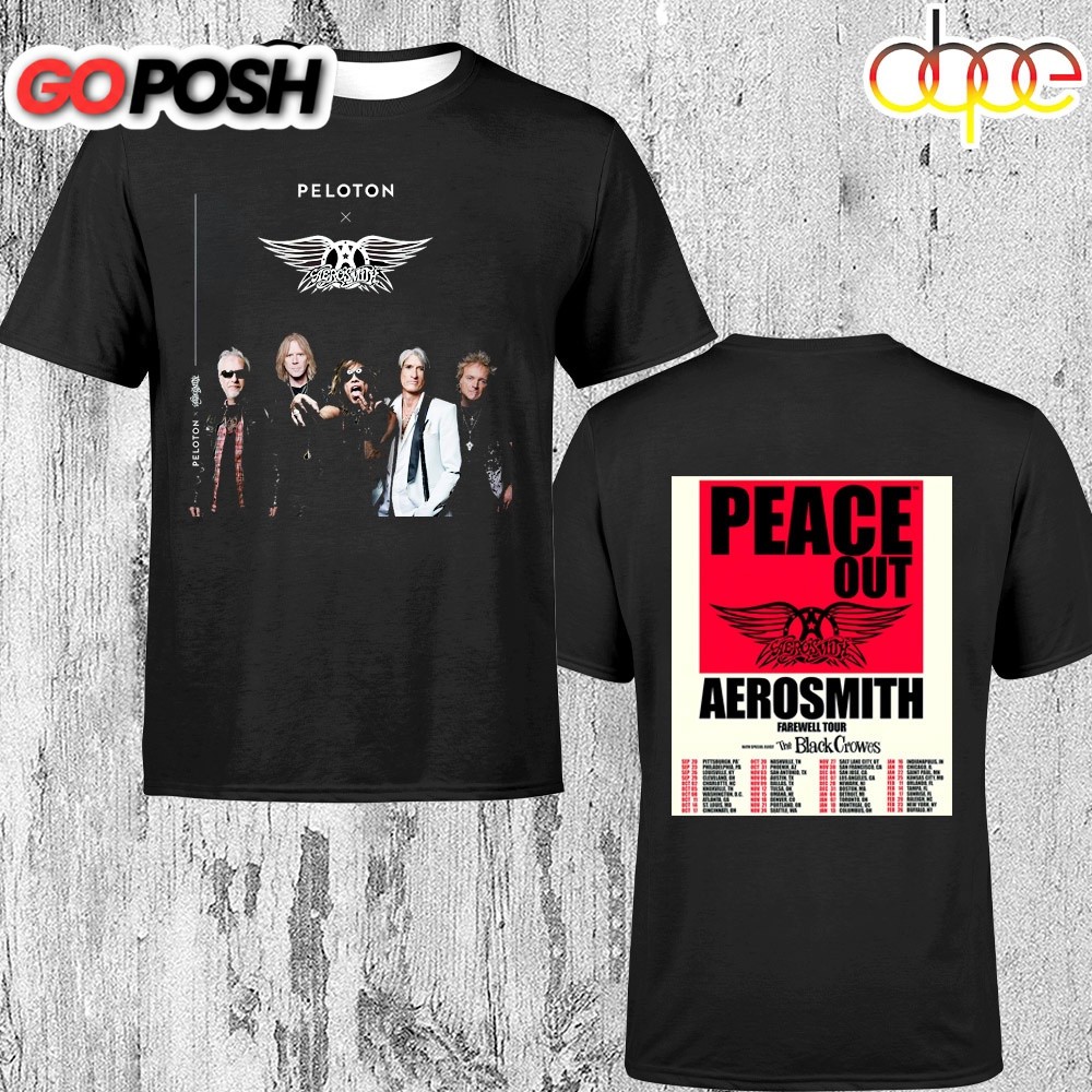 Aerosmith Tour 2025 Peace Out Aerosmith Farewell Music Unisex T-Shirt