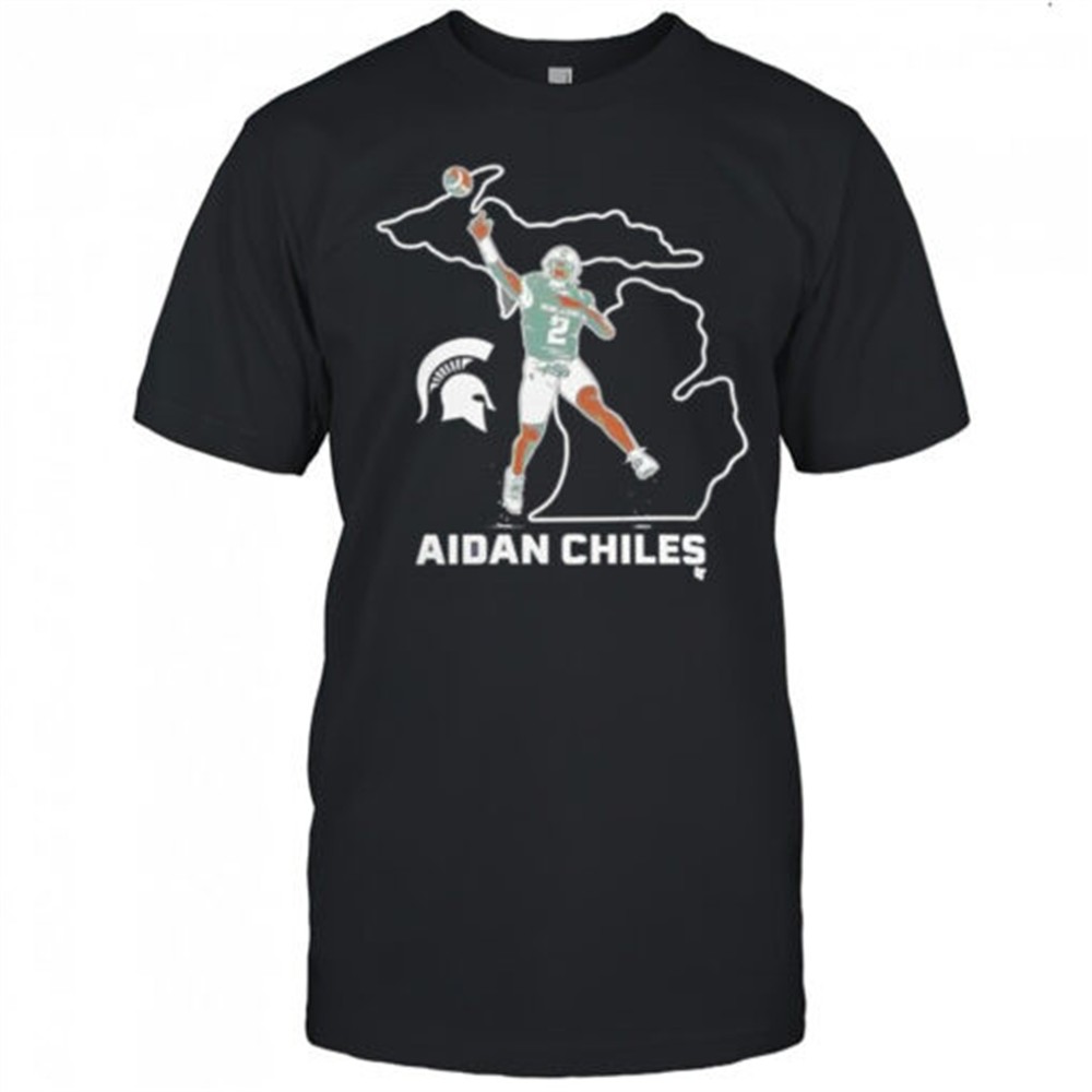 aidan-chiles-michigan-state-spartans-map-design-football-shirt-f8dwonzg Aidan Chiles Michigan State Spartans Map Design Football shirt