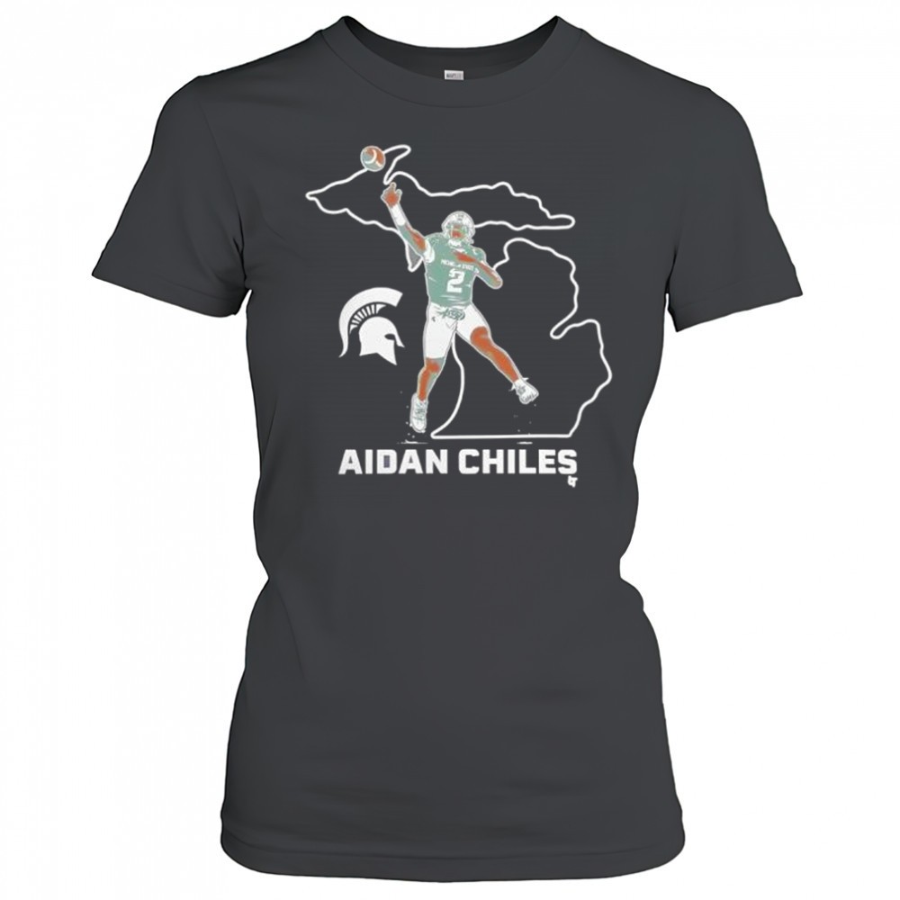 aidan-chiles-michigan-state-spartans-map-design-football-shirt-f8dwonzg Aidan Chiles Michigan State Spartans Map Design Football shirt
