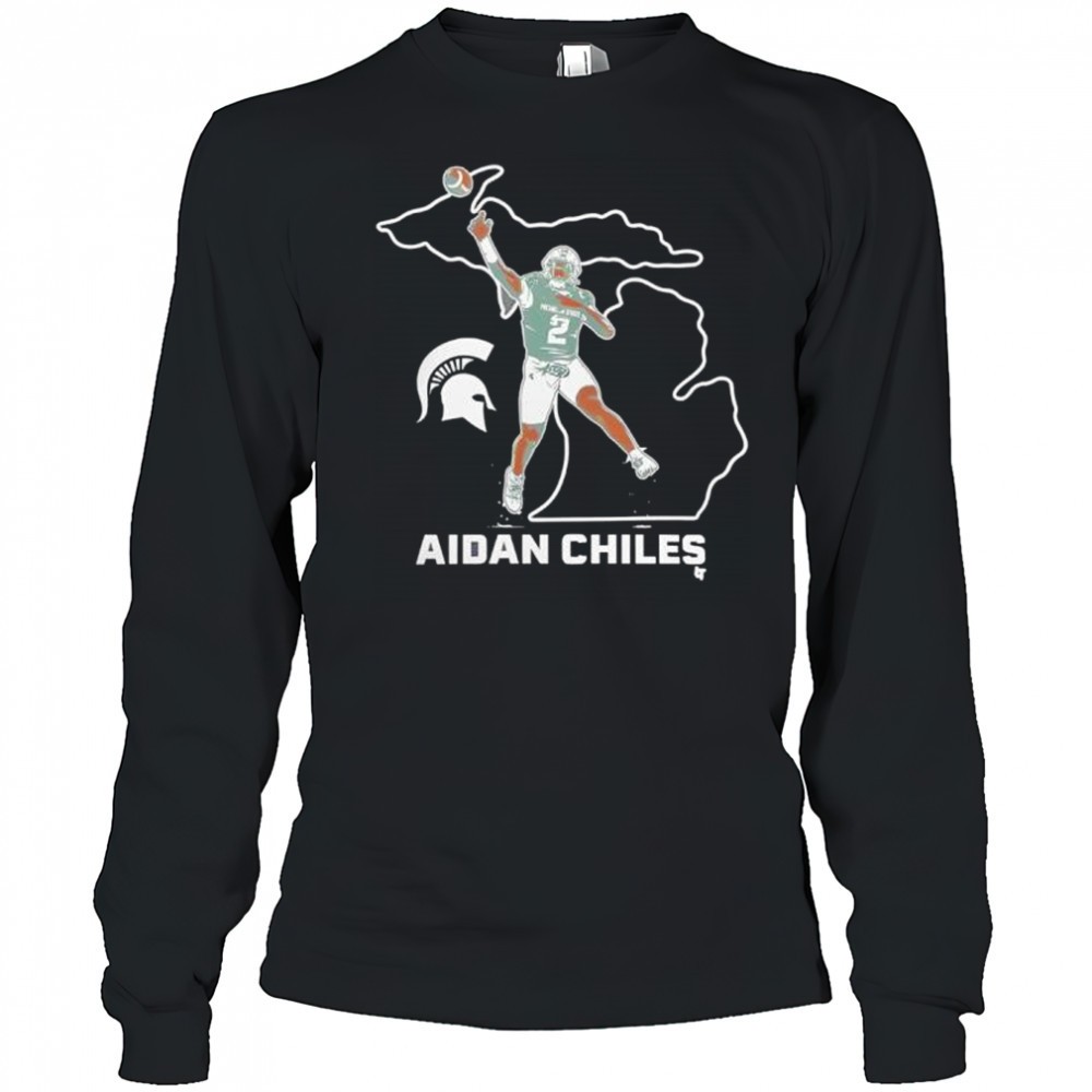 aidan-chiles-michigan-state-spartans-map-design-football-shirt-f8dwonzg Aidan Chiles Michigan State Spartans Map Design Football shirt
