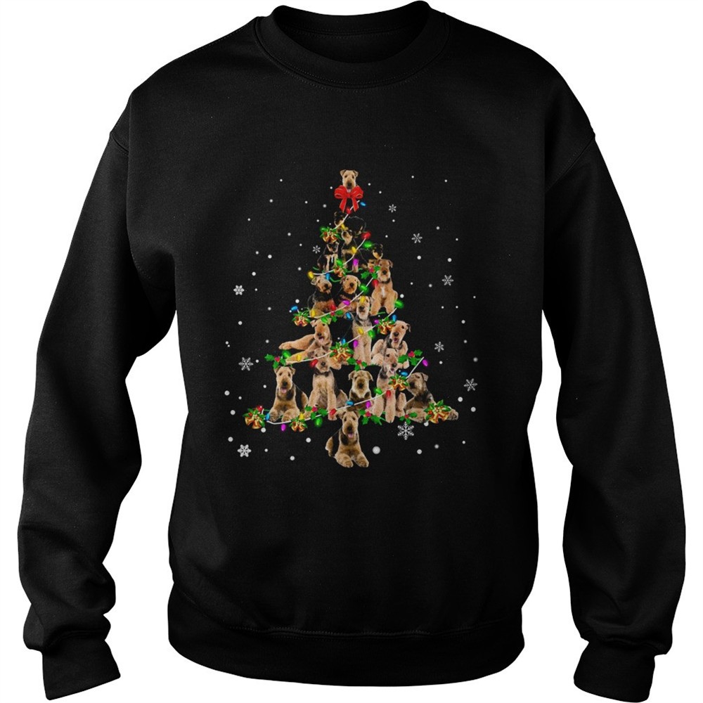 Airedale Terrier Light Christmas tree shirt