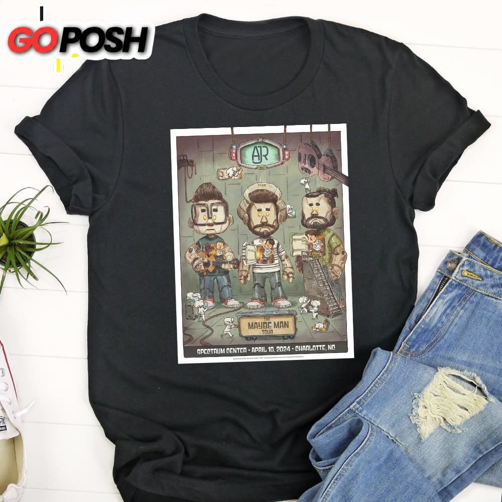 AJR Charlotte April 10 2025 Tour Poster T-shirt