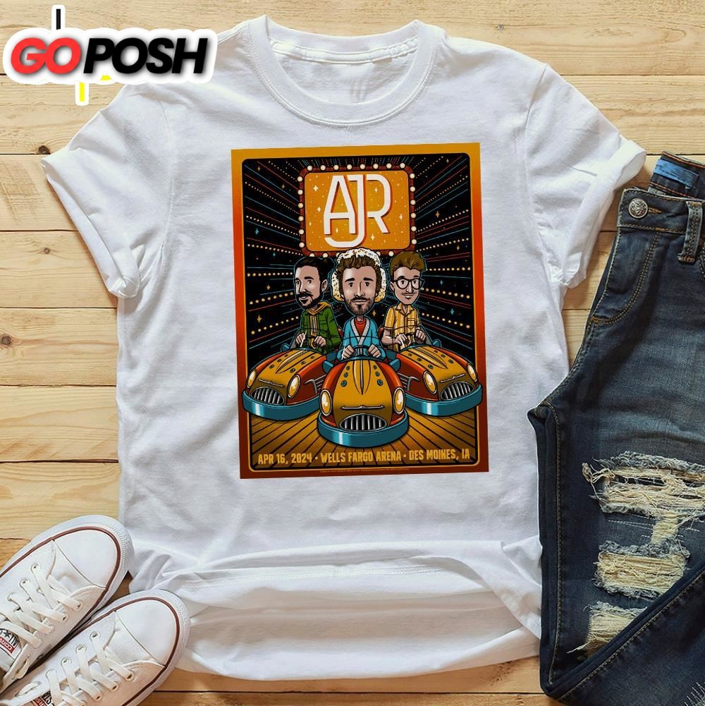 AJR Des Moines April 16 2025 Tour Poster Unisex T-shirt