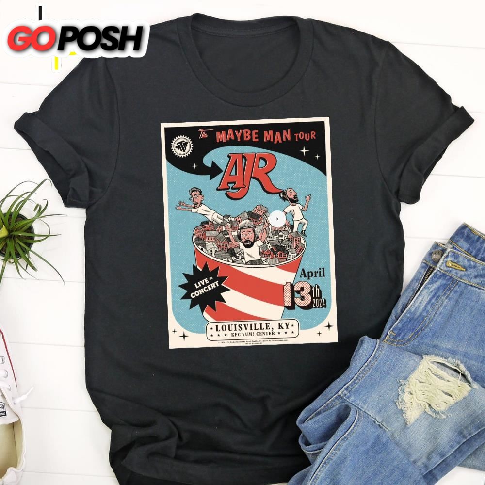 AJR Louisville April 13, 2025 Black T-shirt