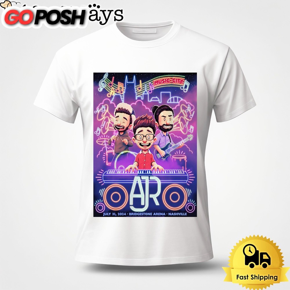AJR Tour At Bridgestone Arena Nashville TN On July 31 2024 Unisex T-Shirt