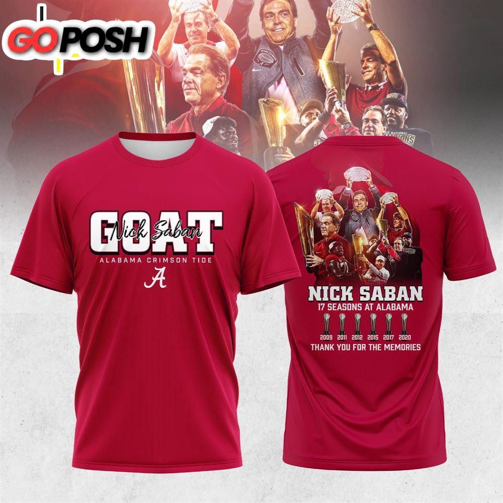 Alabama Crimson Tide Goat Nick Saban Coach New Shirt