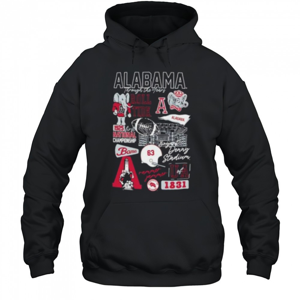 Alabama Crimson Tide through the years 1831 shirt