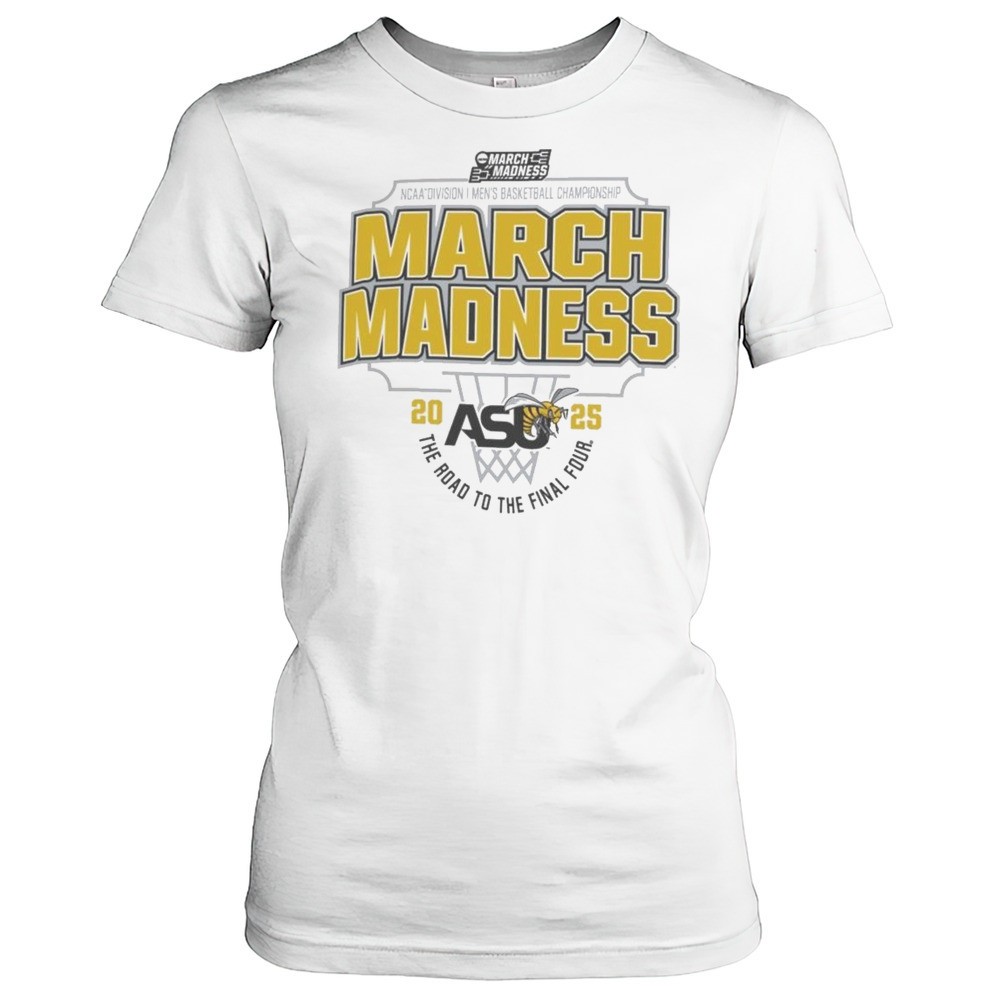 alabama-state-hornets-2025-ncaa-division-i-mens-basketball-championship-march-ma-jlk0kbkf Alabama State Hornets 2025 NCAA Division I Mens Basketball Championship March Madness The Road To The Final Four Shirt