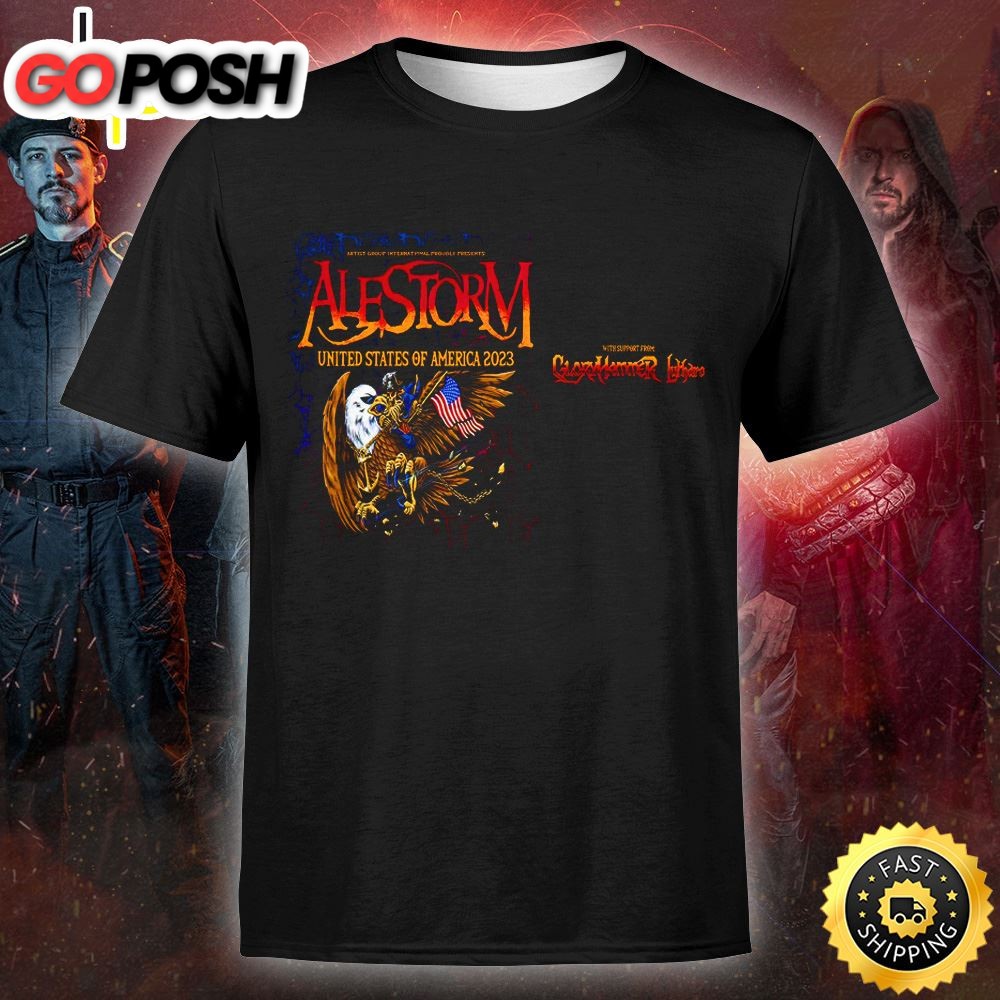 Alestorm Announces 2025 USA Tour Music Gloryhammer Lutharo Tshirt