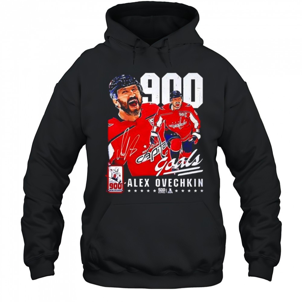 Alex Ovechkins 900 Goals merchandise career signature shirt