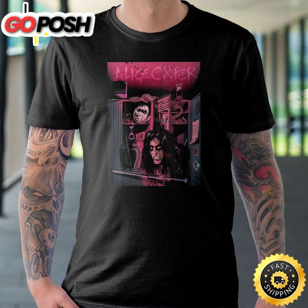 Alice Cooper Schools Out Band Unisex Black T-Shirt