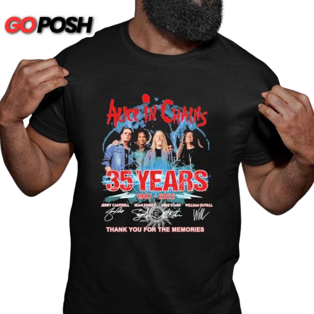 Alice In Chains 35 Years 1987 2025 Thank You For The Memories Shirt