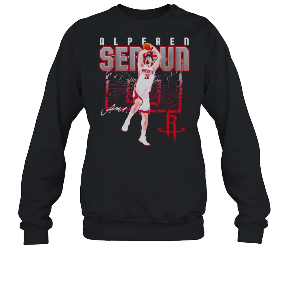 Alperen Sengun Houston Rockets Shattered Signature 2025 Shirt