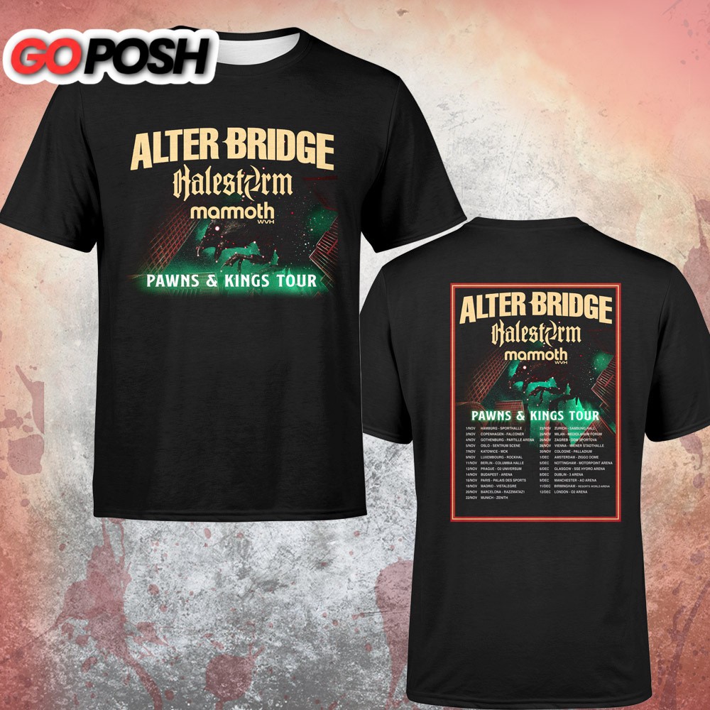 Alter Bridge Pawns And Kings Tour 2022 Dates Black Unisex T-shirt