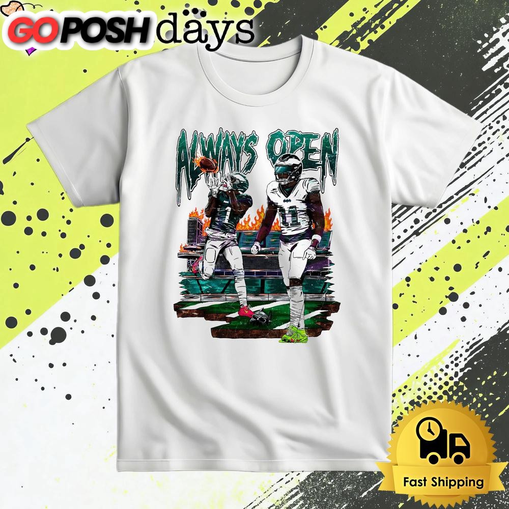 Always Open Philadelphia Eagles 11 A J Brown T Shirt