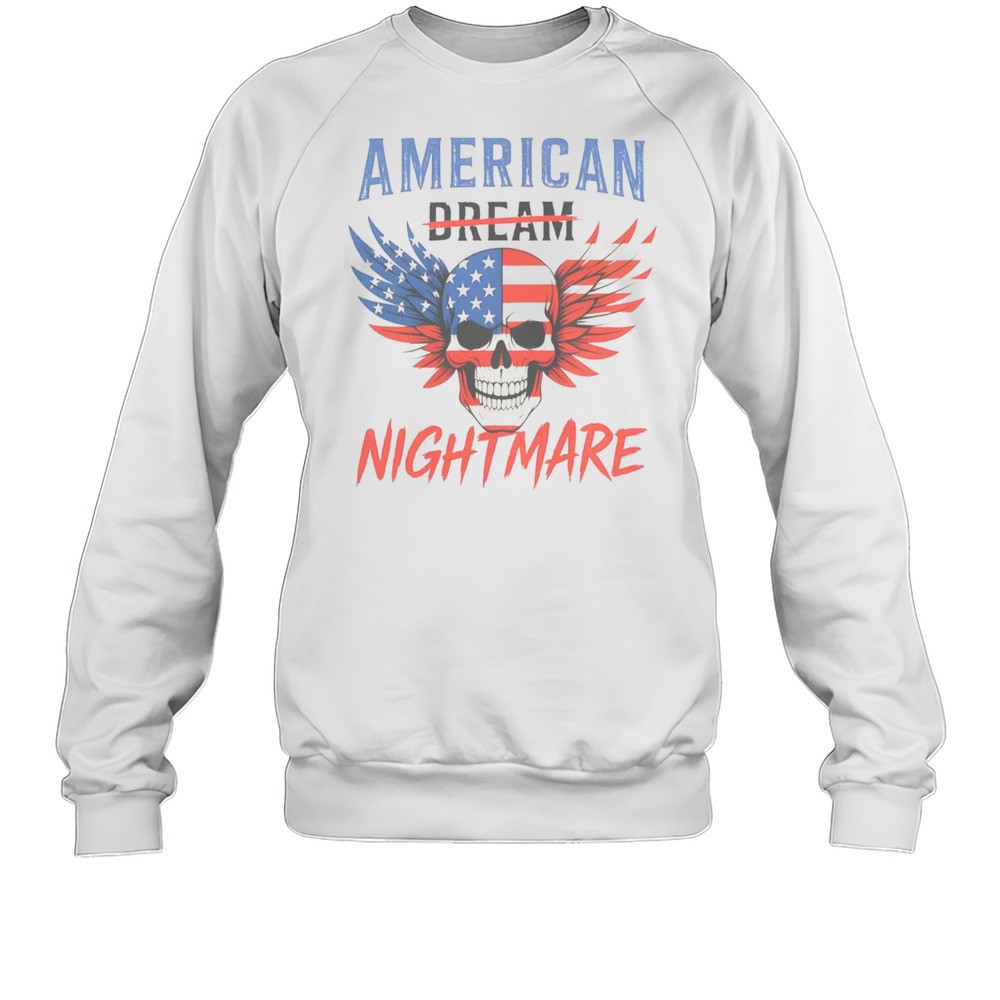 American Dream Nightmare America Skull Flag T-Shirt
