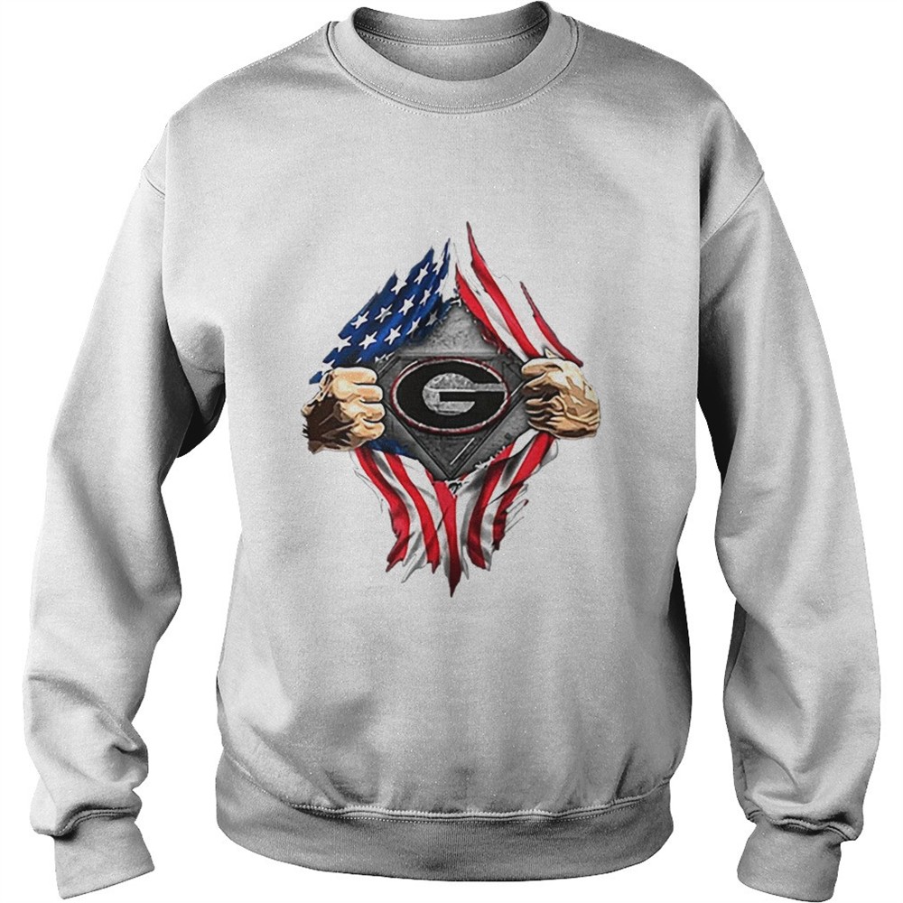American Flag Blood inside me Georgia Bulldogs shirt