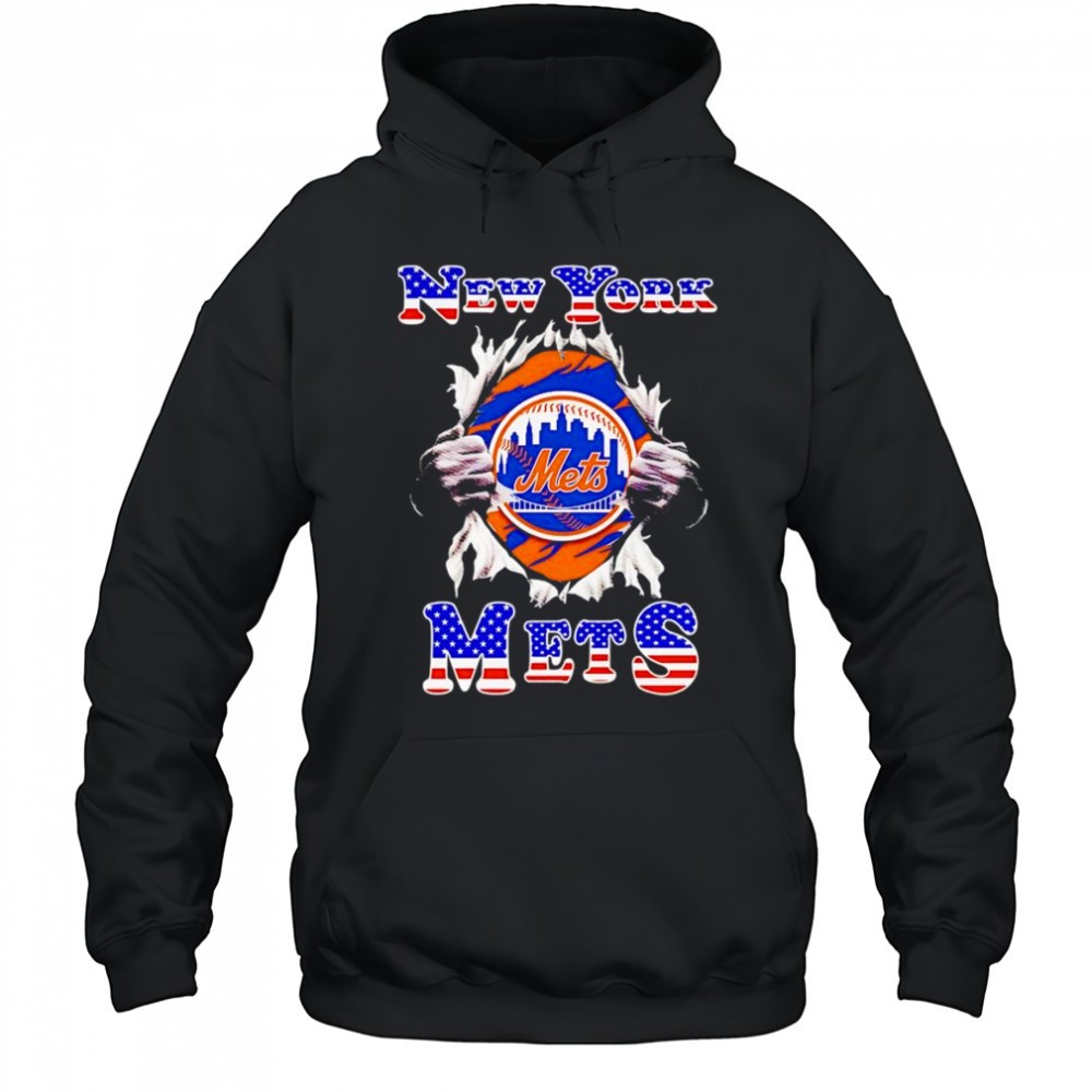 American flag New York Mets inside me shirt