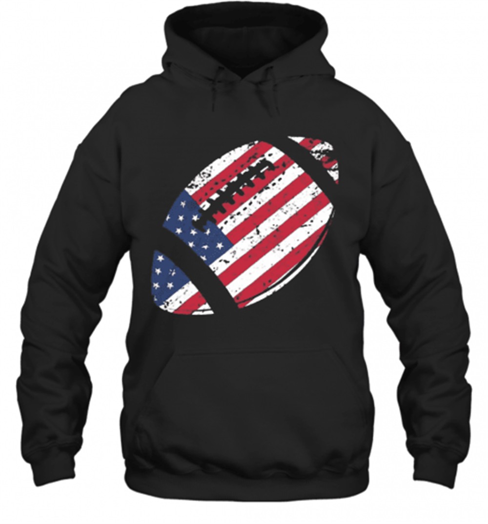 American Football 4Th July American Flag Patriotic T-Shirt