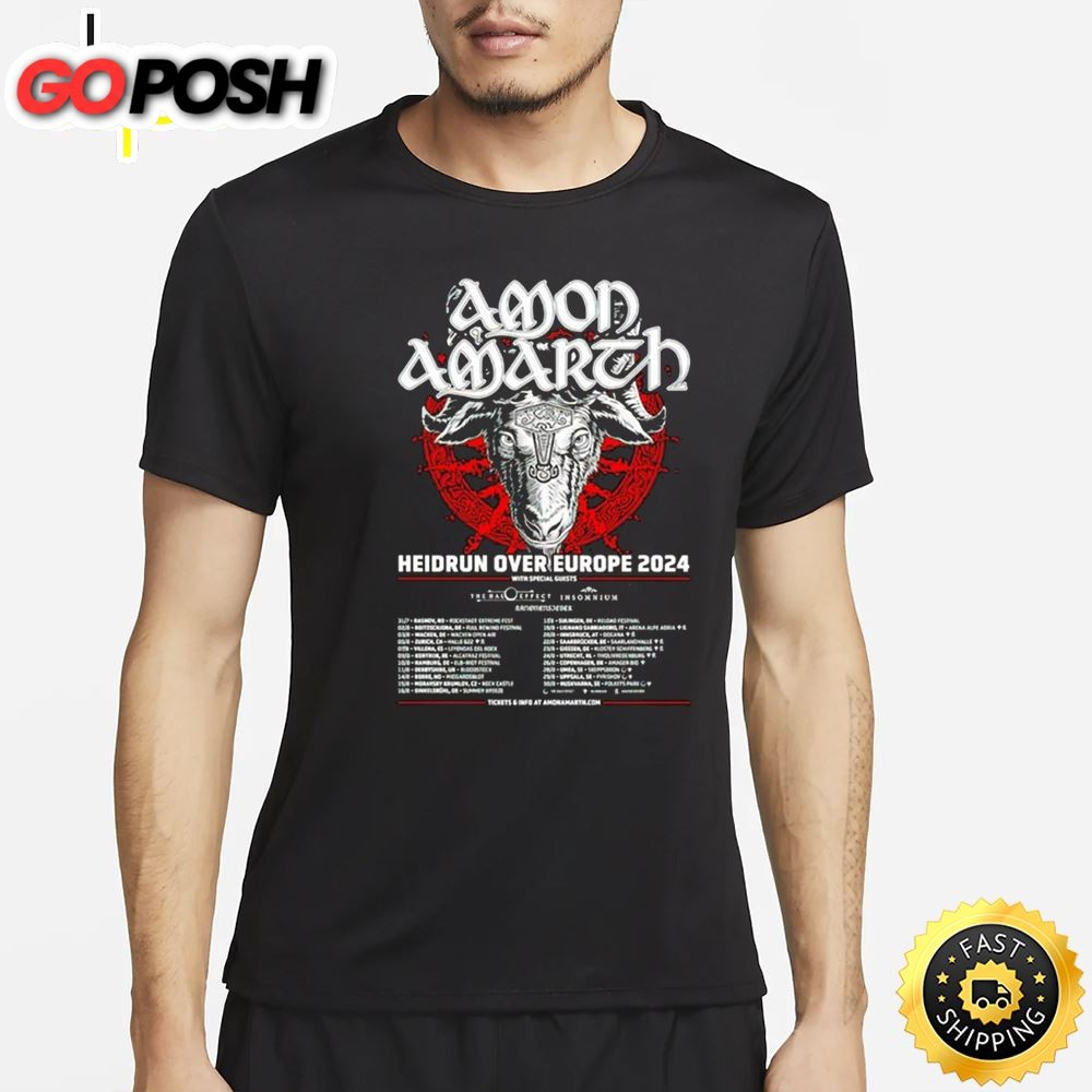 Amon Amarth Heidrun Over Europe 2025 Shirt