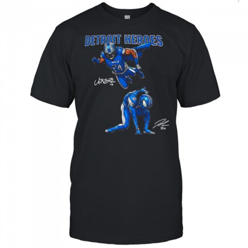 amon-ra-st-brown-and-jahmyr-gibbs-detroit-heroes-signature-shirt-ndupyifb Amon Ra St Brown and Jahmyr Gibbs Detroit Heroes signature shirt