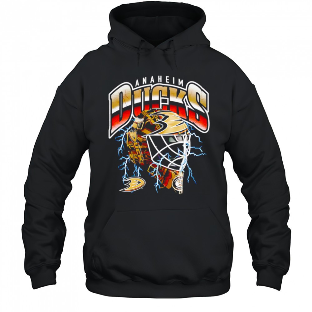 Anaheim Ducks Crease Lightning helmet shirt