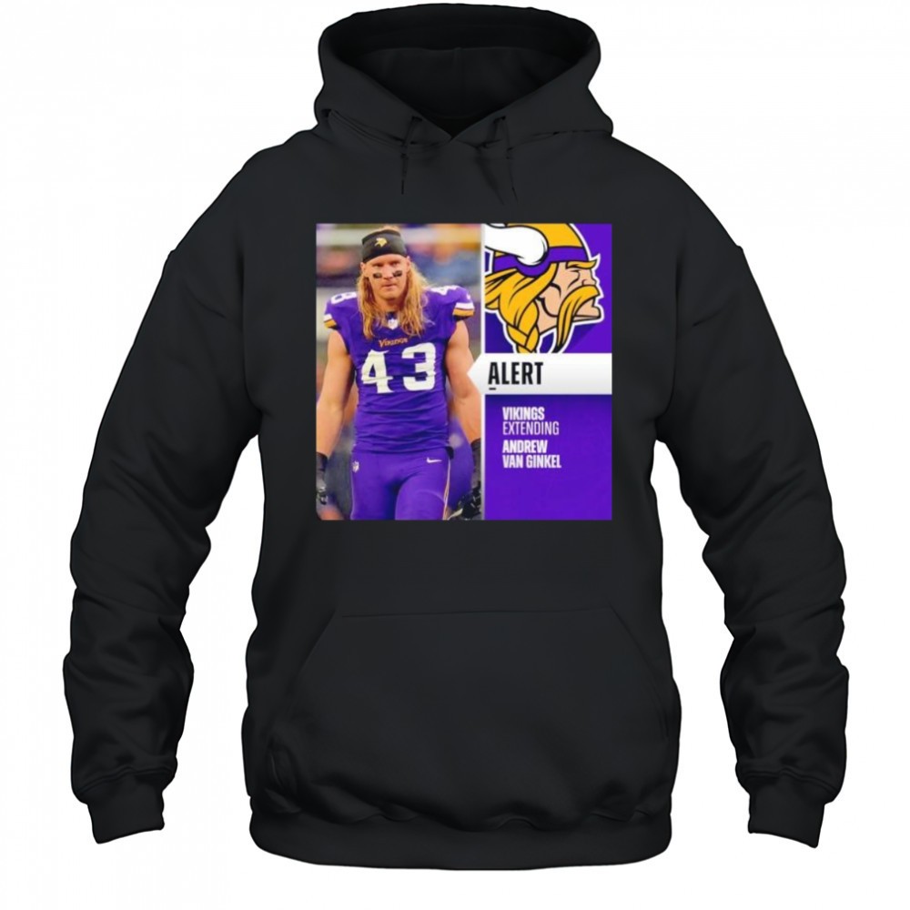 Andrew Van Ginkel alert Vikings extending Minnesota Vikings shirt