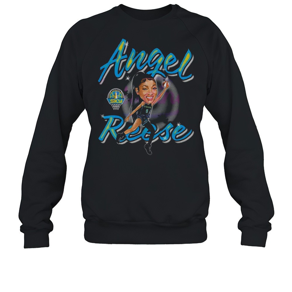 Angel Reese Chicago Sky Womens Basketball WNBA Cartoon Shirt
