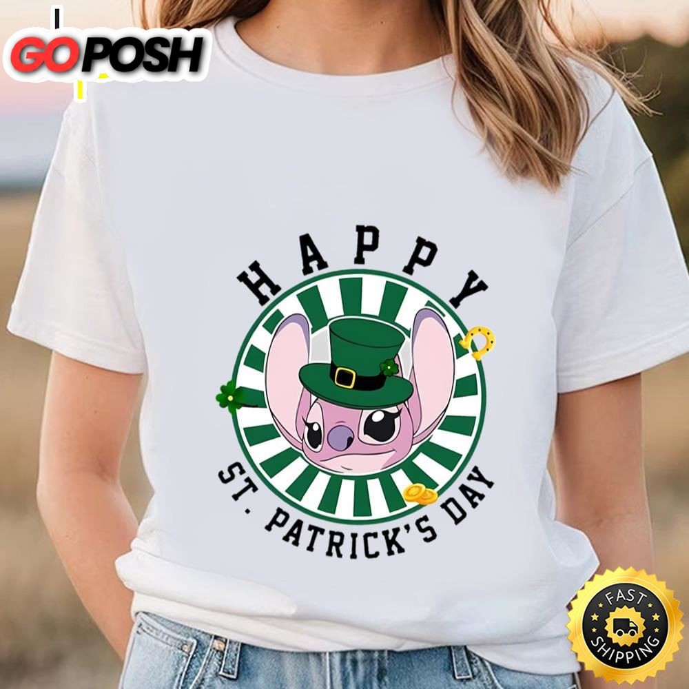 Angel Saint Patricks Day Shirt Stitch Shamrock Shirt Disney…