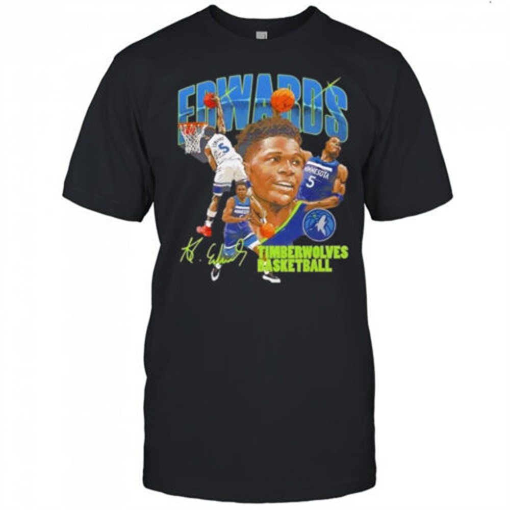 Anthony Edwards Minnesota Timberwolves Basketball Signature Shirt