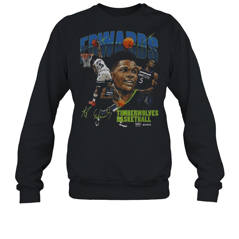 Anthony Edwards Minnesota Timberwolves Collage Signature 2025 Shirt