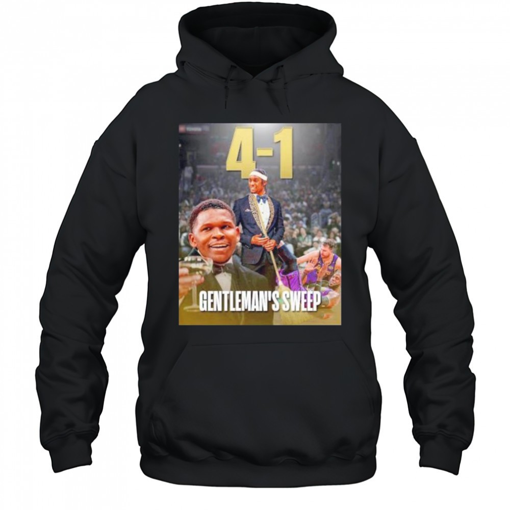Anthony Edwards Rudy Gobert gentlemans sweep LeBron James Luka Doncic win 4 1 Lakers shirt