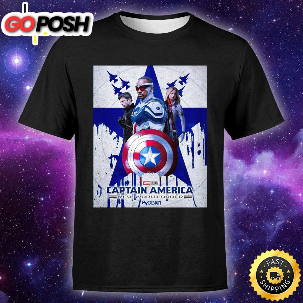 Anthony Mackie Captainamerica In The 4th Film In The Franchise New World Order May 3, 2025 Unisex T-shirt
