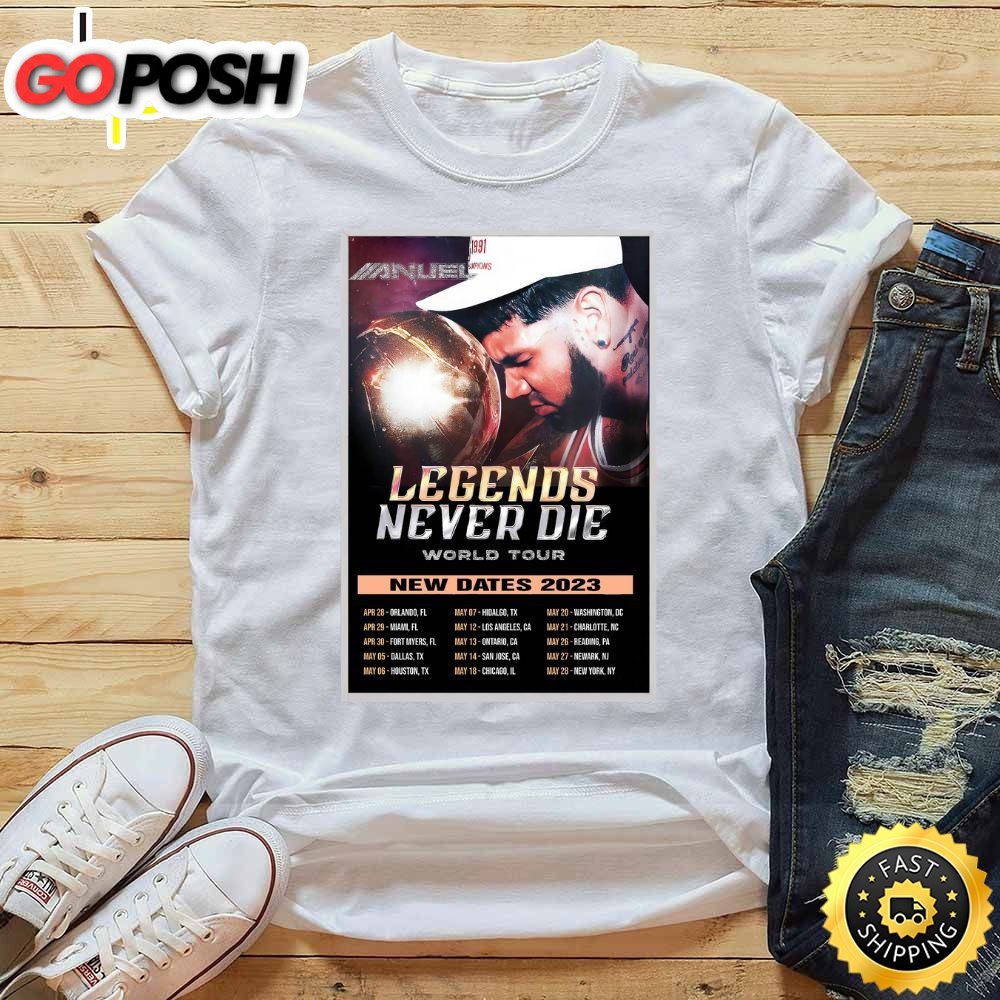 Anuel Aa Legends Never Die Newark Tour 2025 Tour List White T-Shirt