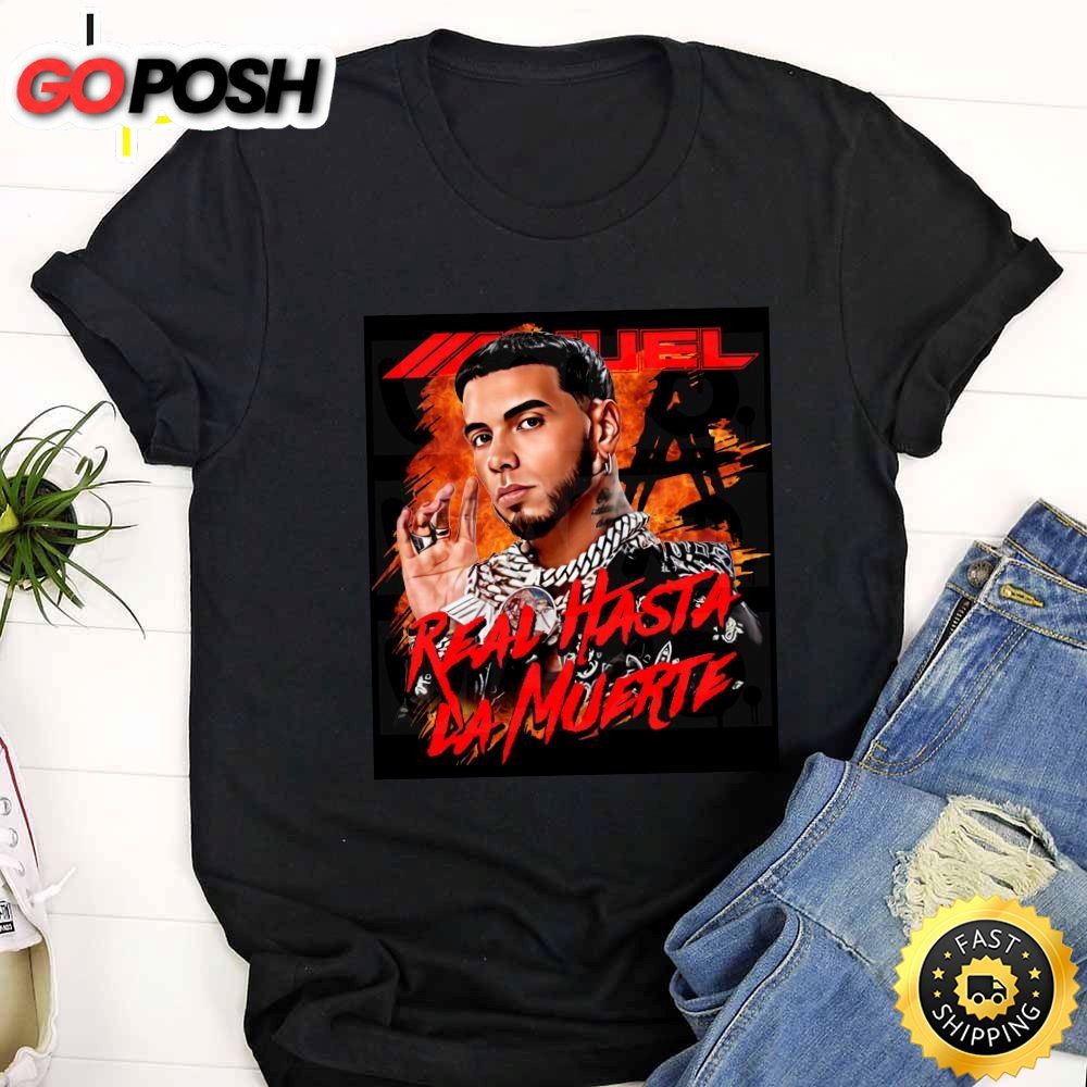 Anuel Aa Real Hasta La Muerte Tour 2025 Black T-Shirt