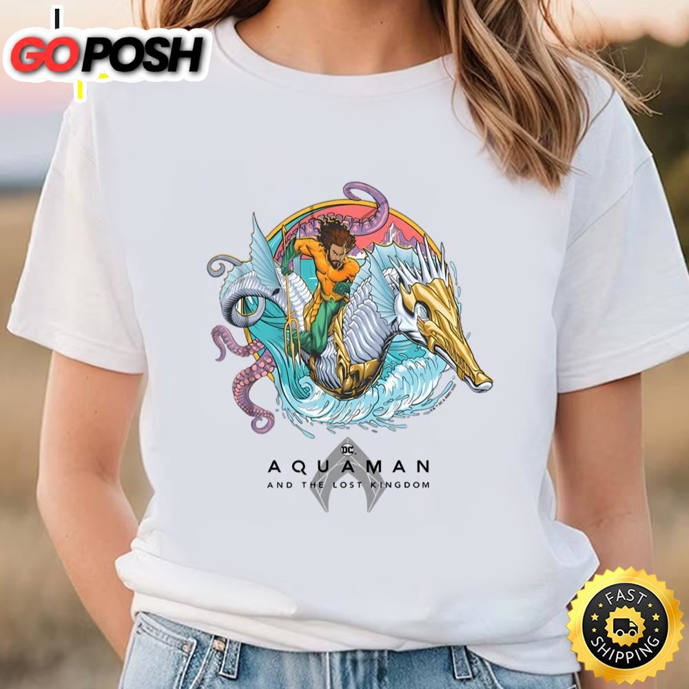 Aquaman And The Lost Kingdom Seahorse Logo T-shirt Gift For Movie Fans