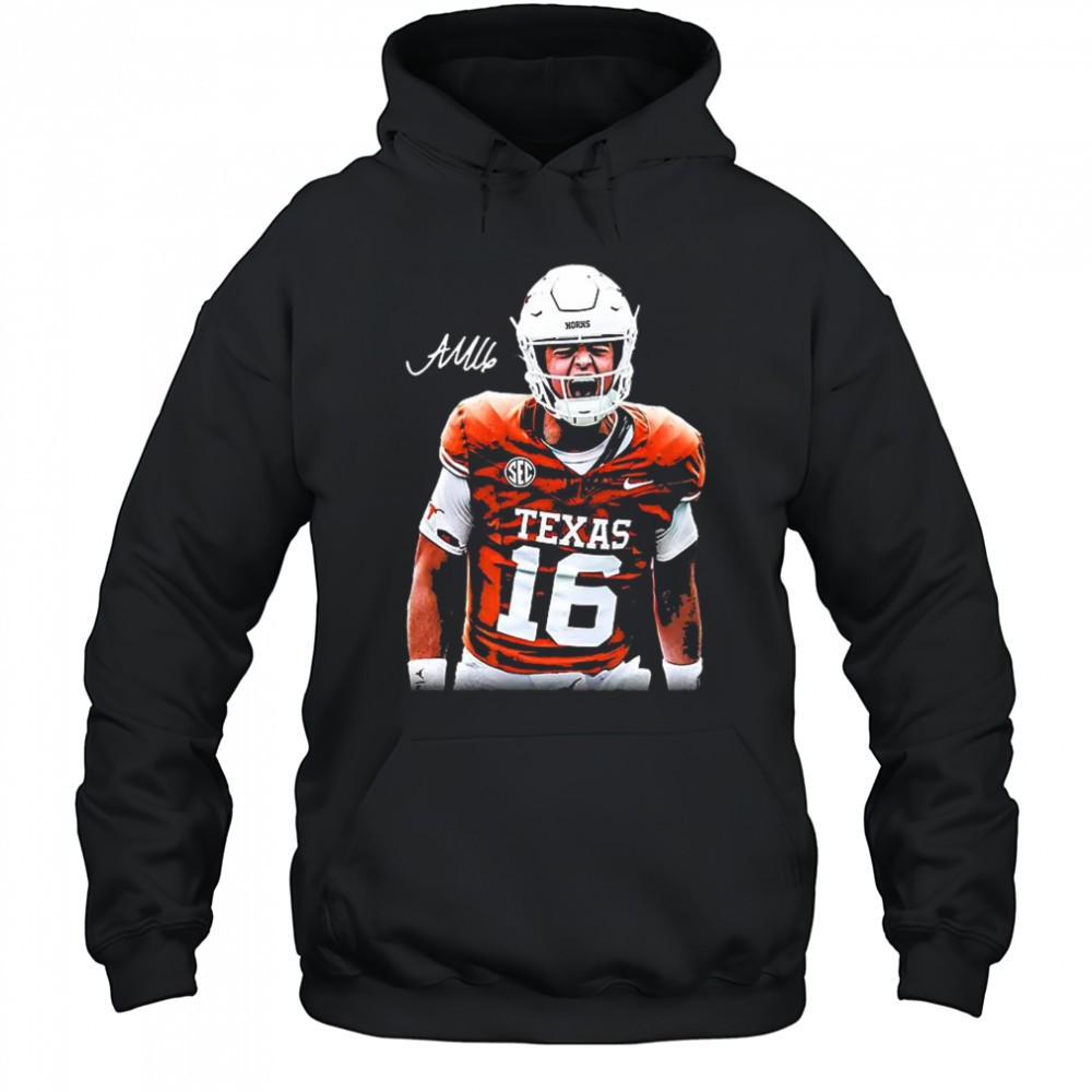 Arch Manning Texas Longhorns NCAA locked in signature shirt